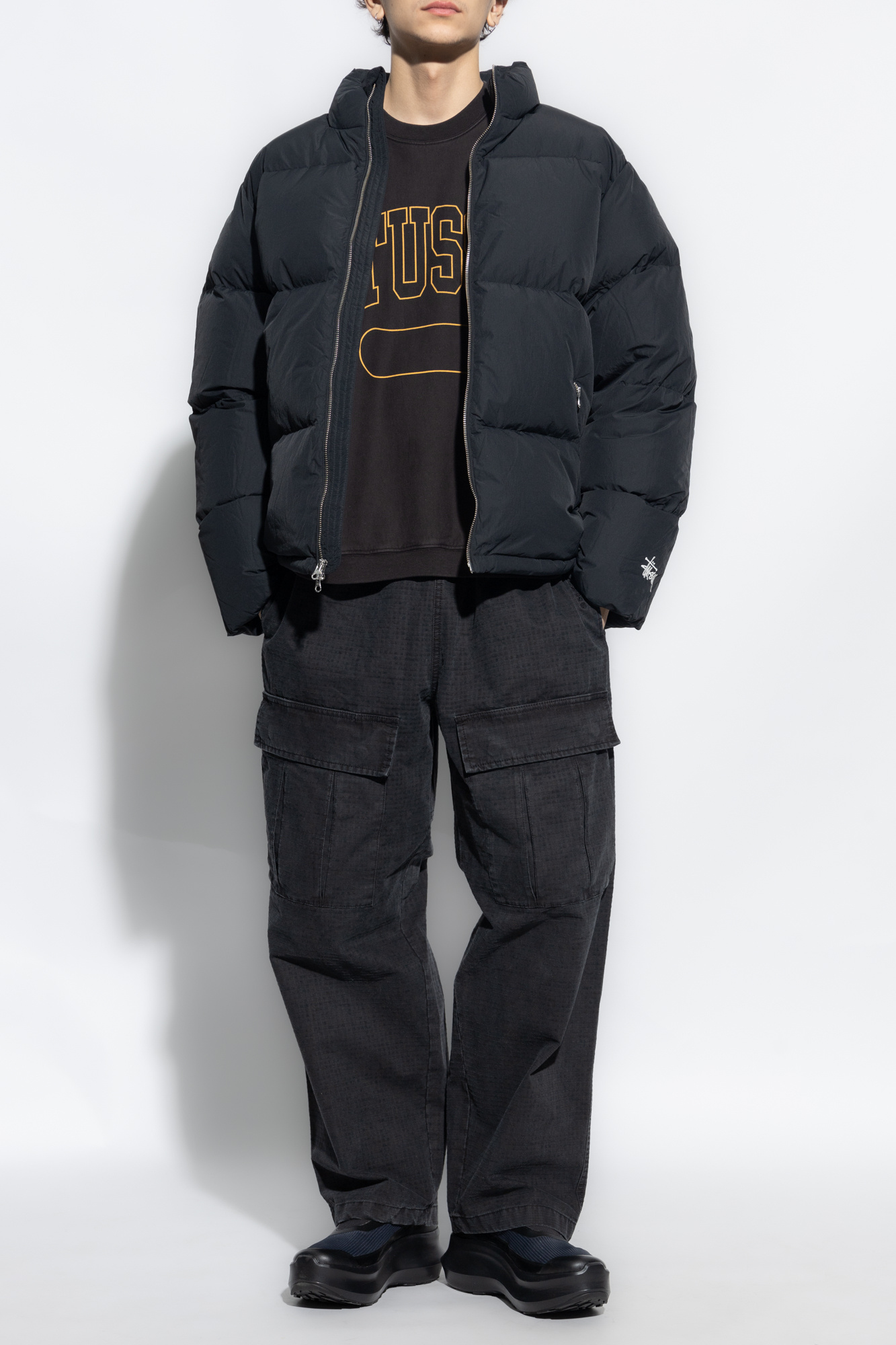 Black Down jacket with stand collar Stussy - Vitkac Canada